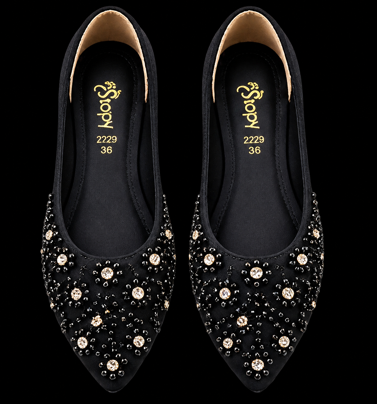 Black Pearl Embellished Khussa