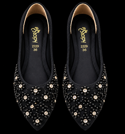Black Pearl Embellished Khussa